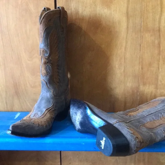 Old gringo brown eagle cowboy boots size 10 - Picture 10 of 10